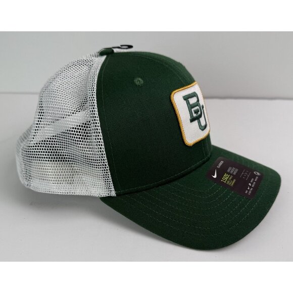 Nike Classic 99 Baylor Embroidered Gorge Green Trucker Snapback Hat Cap‎ -NEW- - Picture 6 of 9